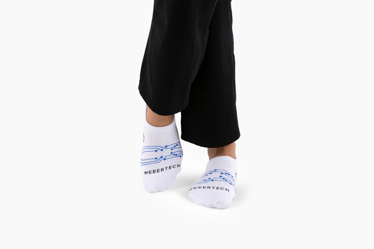 WeberTech No-Show Socks - White